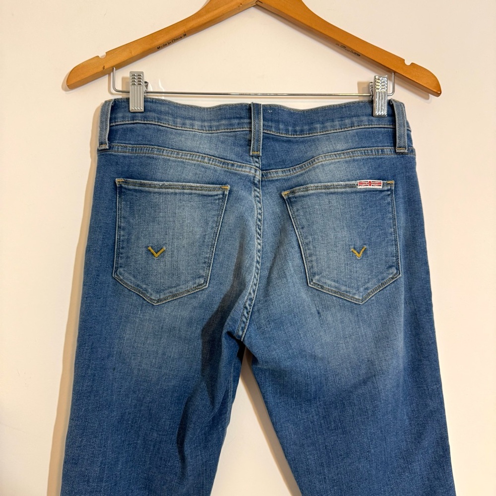 Hudson Natalie Mid Rise Super Skinny Ankle Jeans White Side Stripe Women’s 27 - Picture 9 of 13
